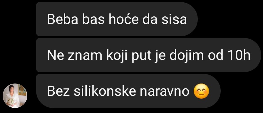 dojenje bez silikonske bradavice